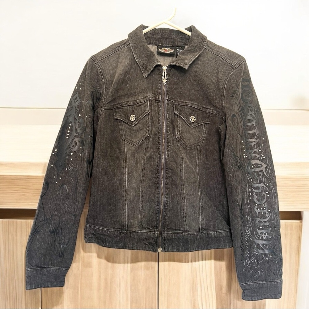 Harley Davidson Women's Black Denim Jacket